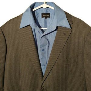 Sartoria Partenopea Men's Sz 40 Super 110s Wool Full Lined Gray Pinstripe Blazer